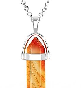 Carnelian Crystal Necklace