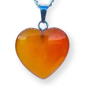 Red Agate Heart Necklace