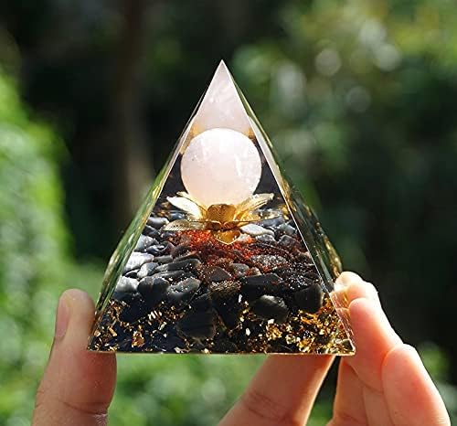 Rose Quartz Obsidian Pyramid - Image 3